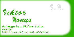 viktor monus business card